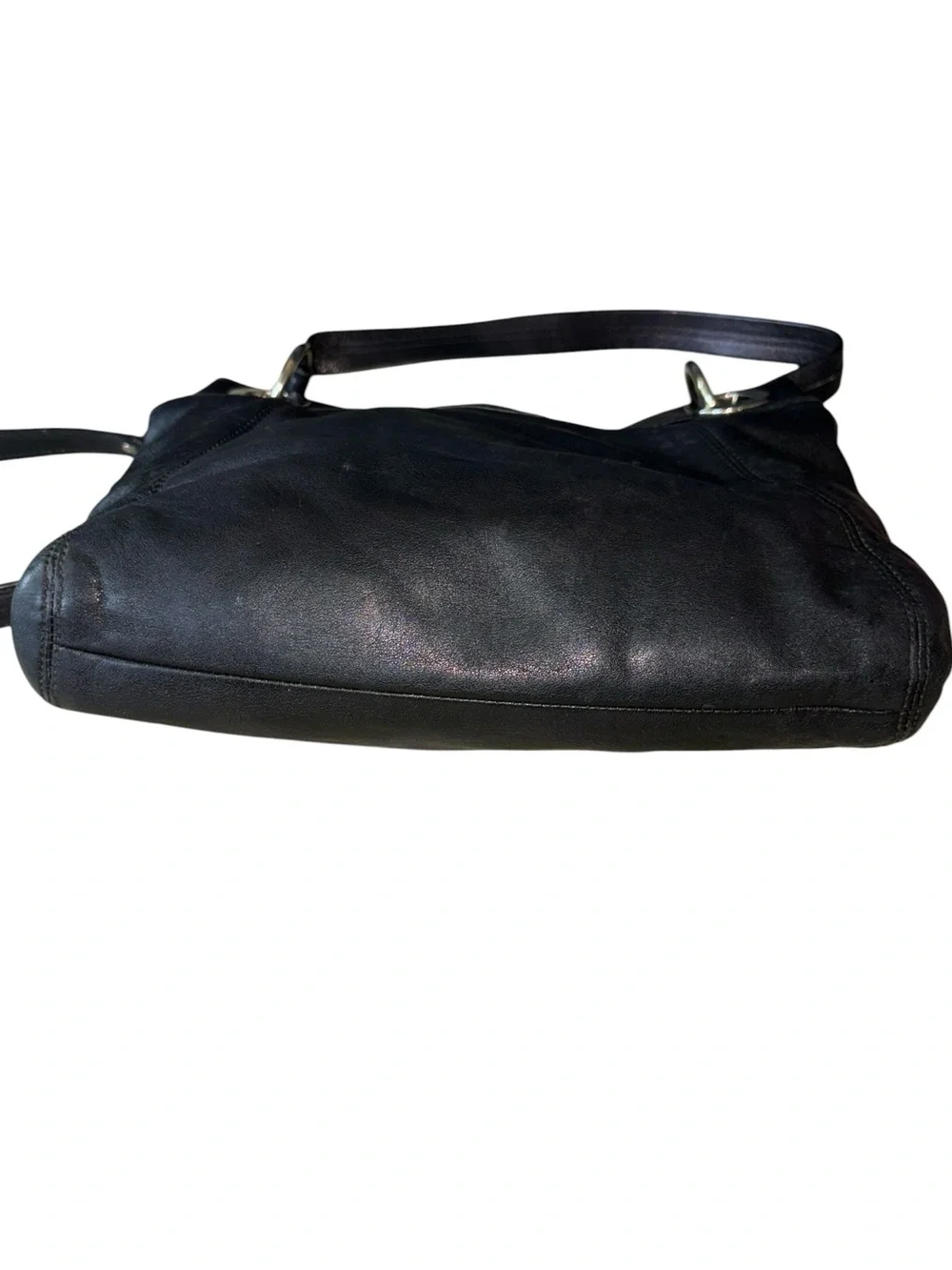 COACH Ashley Hippie Y2K Black Leather Shoulder Bag Crossbody - F17605